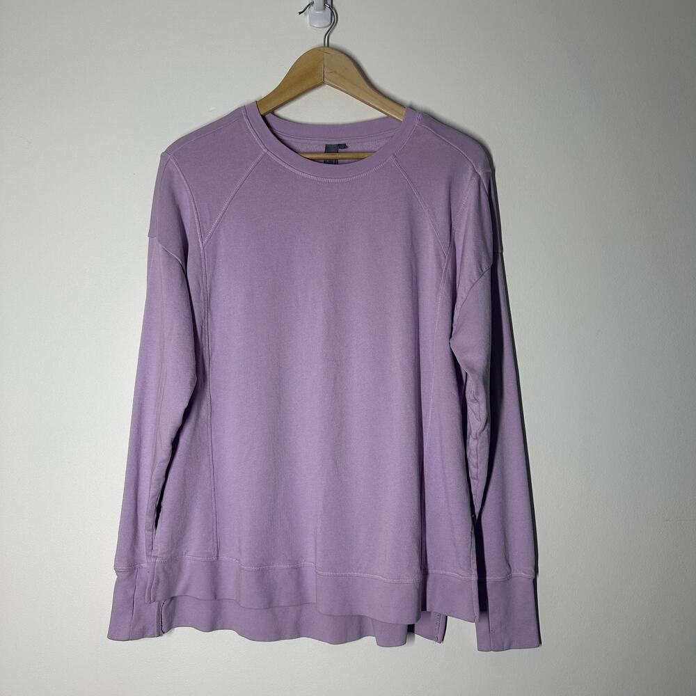 Sweaty Betty Pastel Lavender After Class Longline Sweatshirt Organic Cotton Sz M - Picture 6 of 11